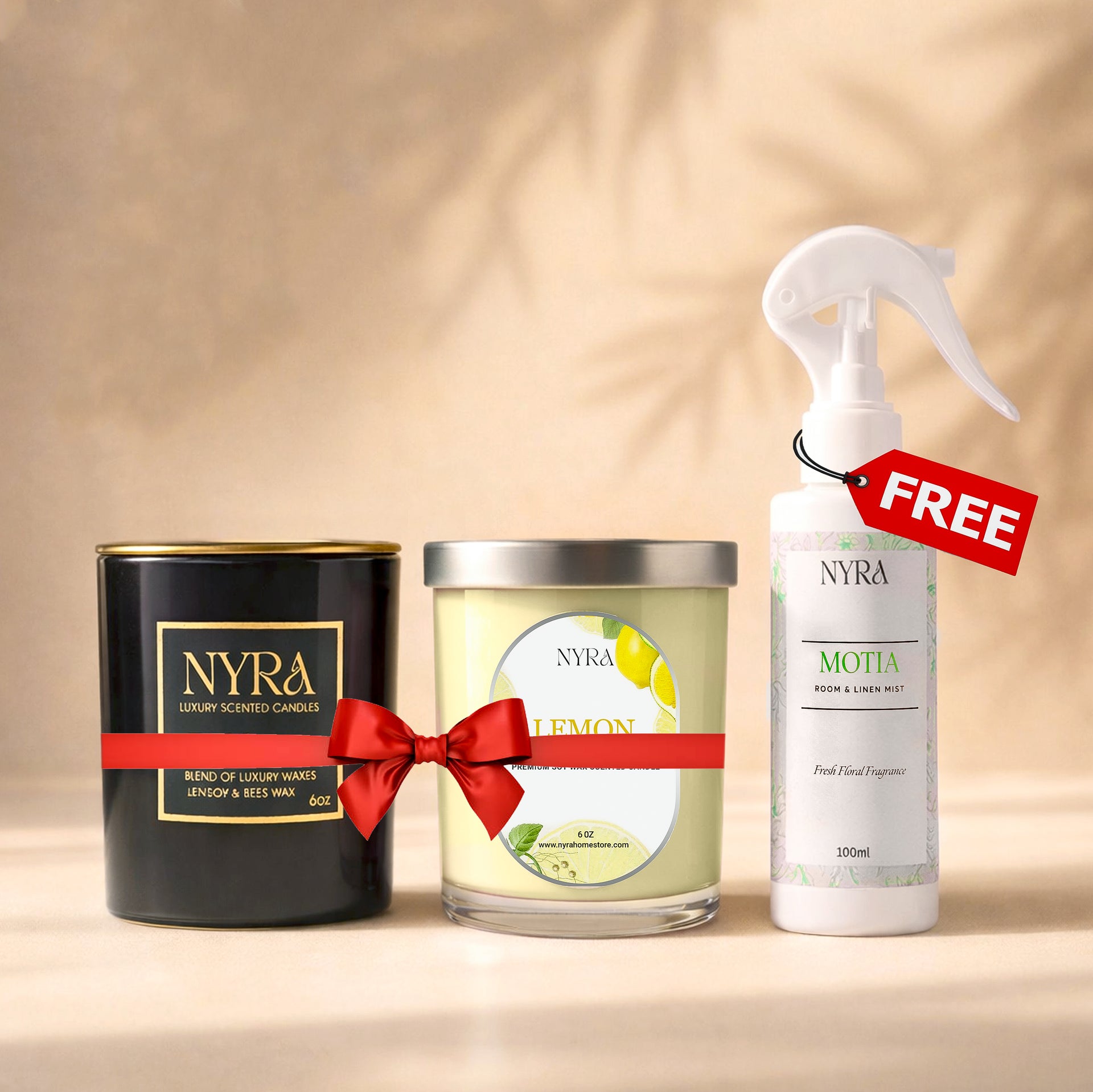 Luxury + Premium Candle Combo Get 1 Room & Linen Mist FREE | Nyra Offer