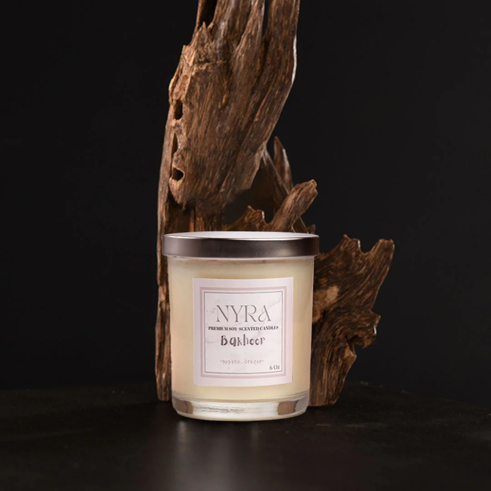 Bakhoor Hand-Poured Luxury Candle – Premium Soy Wax Jar