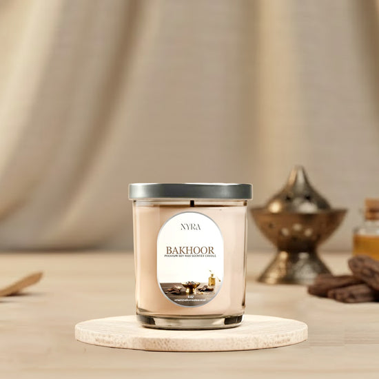 Bakhoor Hand-Poured Luxury Candle – Premium Soy Wax Jar