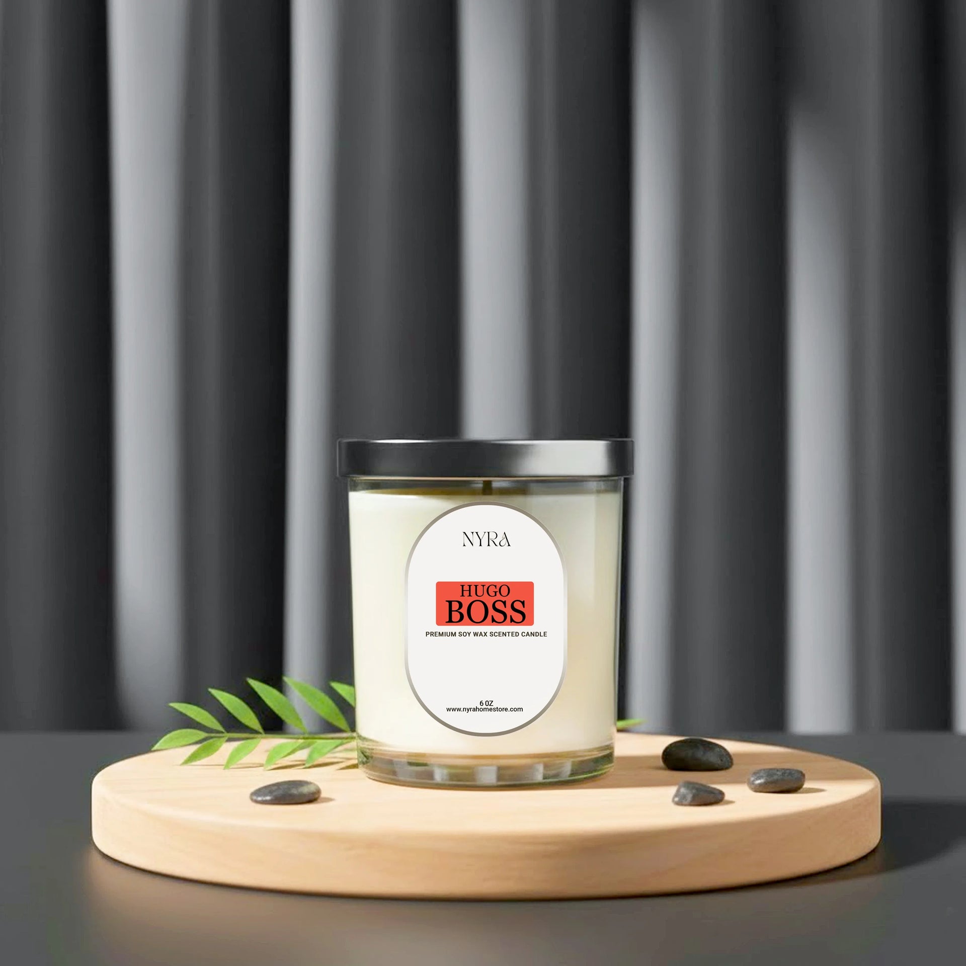 Hugo Boss Hand-Poured Candle – Premium Soy Wax Jar - Nyra