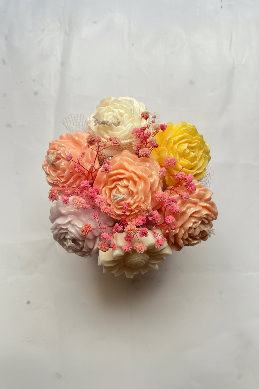 A floral Affair mini Candle Bouquet - karachi only