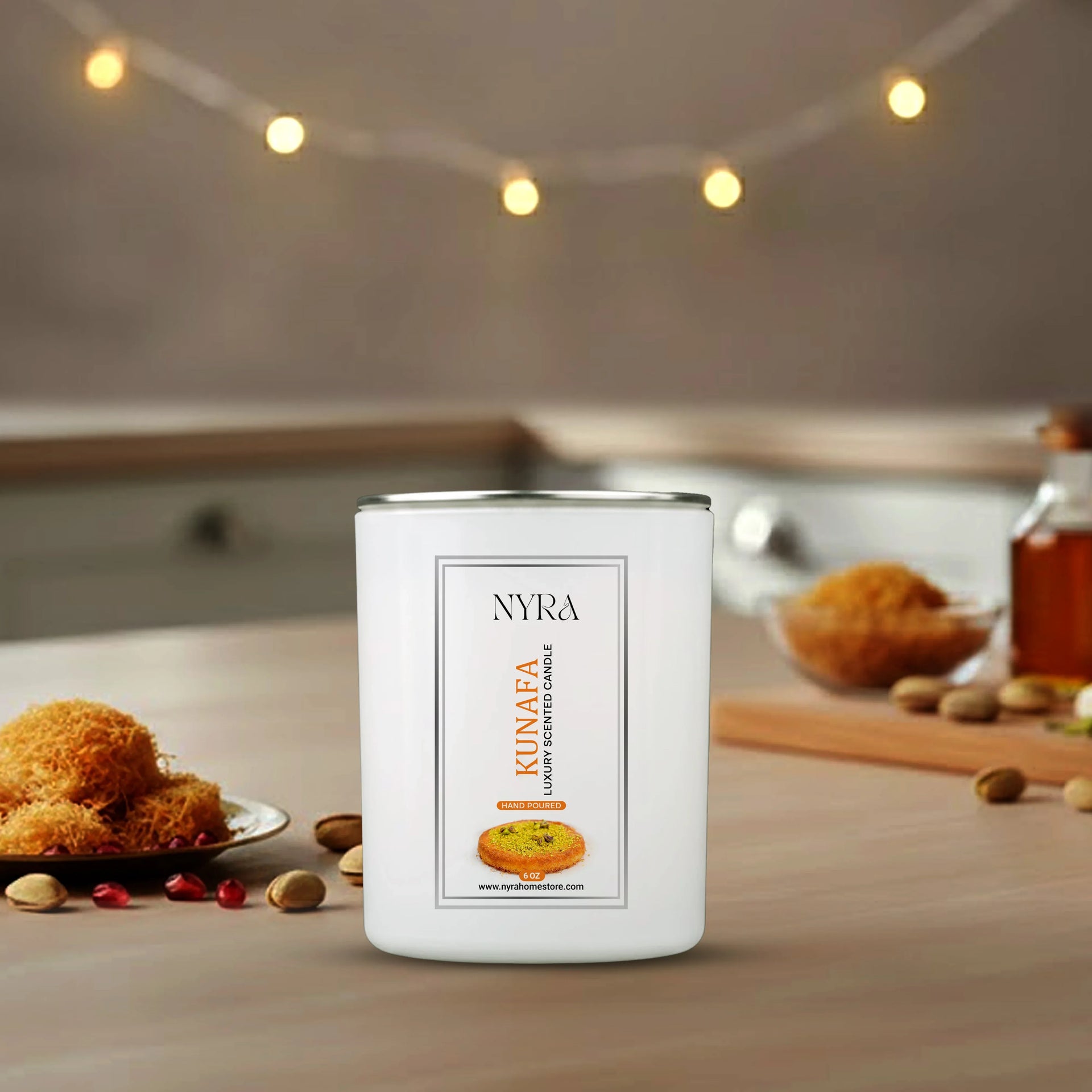 Luxe Blanc Kunaffa Sweet Essence Aroma Vessel Candle - Nyra