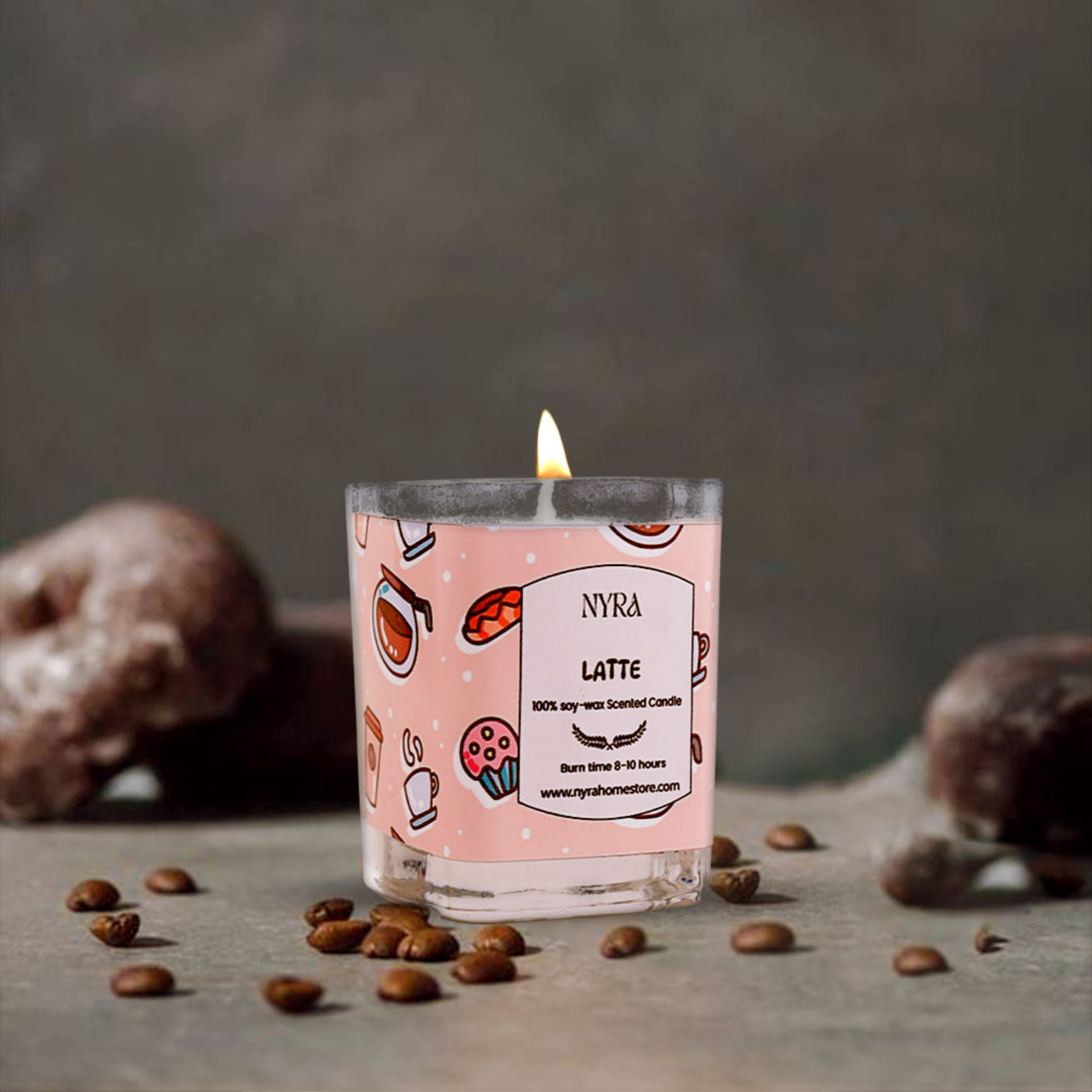 Latte Scented Candle – Mini Jar