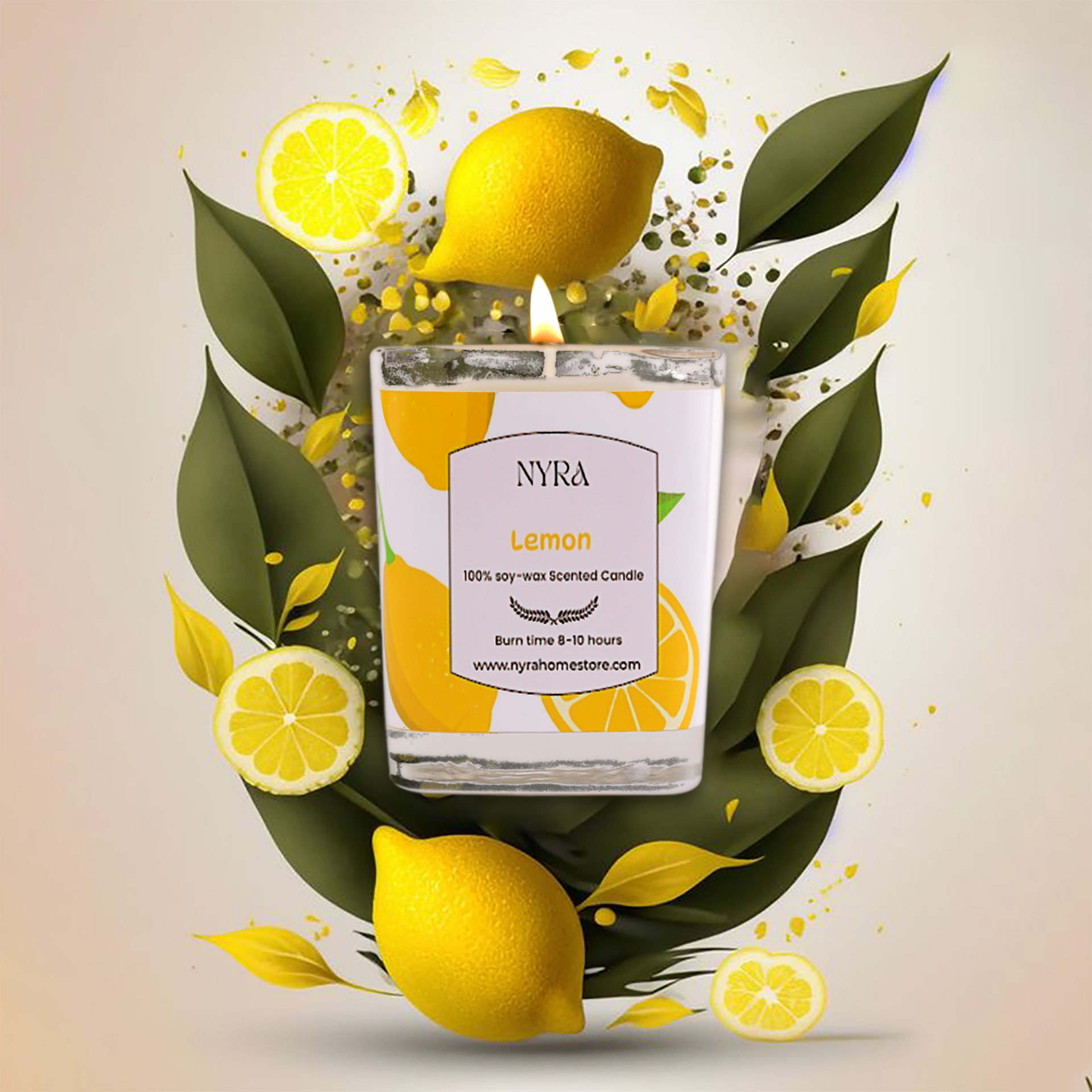 Lemon Meringue Scented Candle – Mini Jar