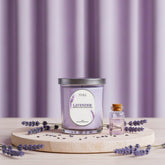 Lavender Hand-Poured Candle – Premium Soy Wax Jar