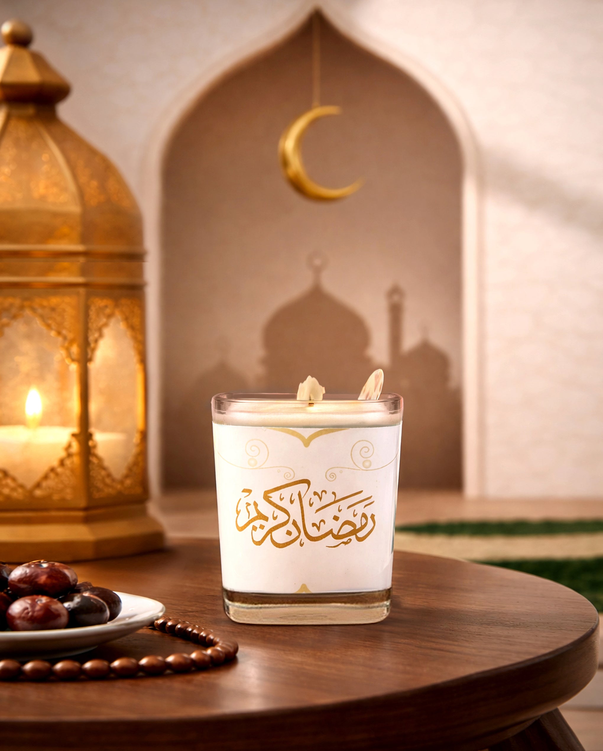 Ramdan Hand-Poured Mini Scented Candle – Soy & Beeswax Candle