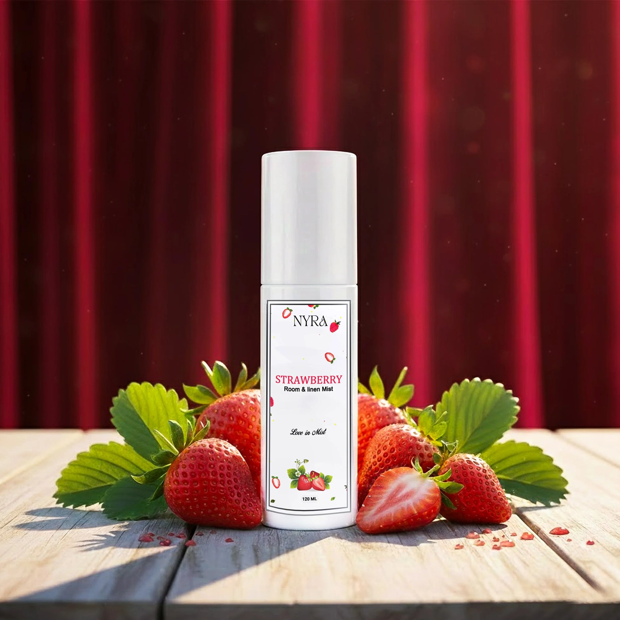 Luxe Blanc Strawberry Room & Linen Mist | Water-Based Fabric & Space Freshener - Nyra