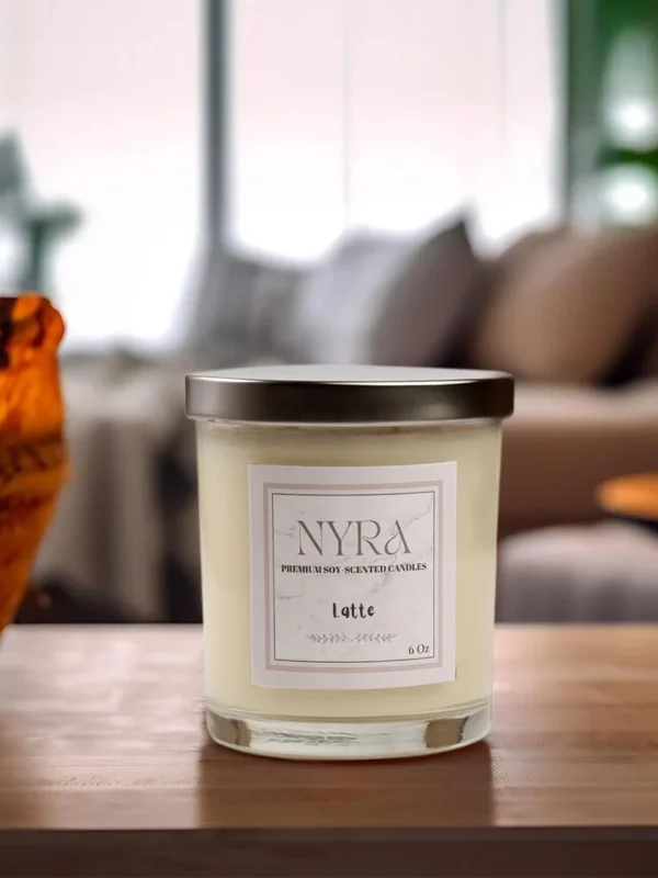 a candle on a table