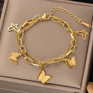 Butterfly Charm Bracelet - Image 2