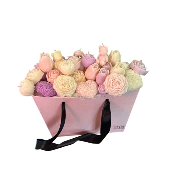 Beautiful Candles in a Basket