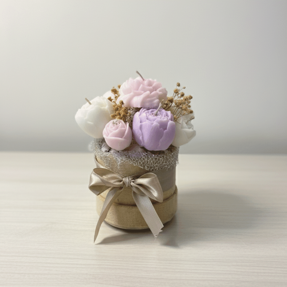 Velvet Pot with Peony in the Centre