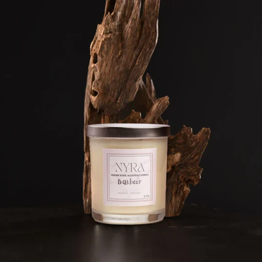 a candle in a jar